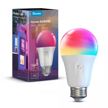 Govee H60093C1 Smart žiarovka, 1200 lm, WLAN & Bluetooth, 12 W, E26, biela