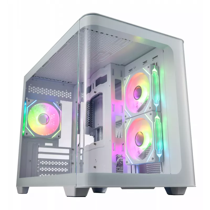 FSP S380-WA skriňa Mini Tower mITX, mATX biela ARGB