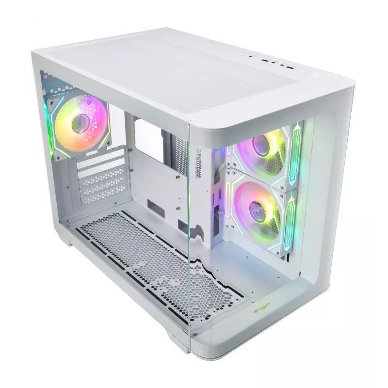 FSP S380-WA skriňa Mini Tower mITX, mATX biela ARGB