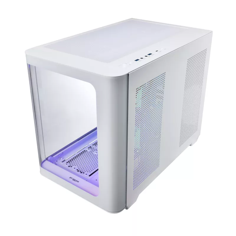 FSP S380-WA skriňa Mini Tower mITX, mATX biela ARGB