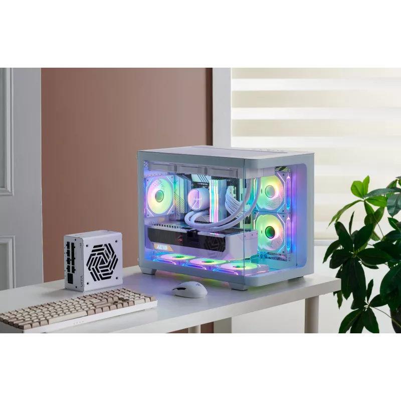 FSP S380-WA skriňa Mini Tower mITX, mATX biela ARGB