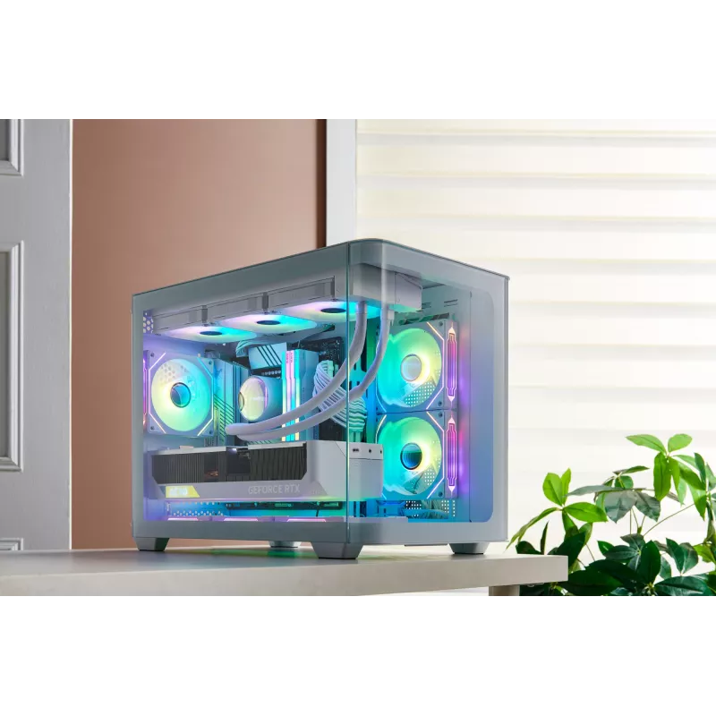 FSP S380-WA skriňa Mini Tower mITX, mATX biela ARGB