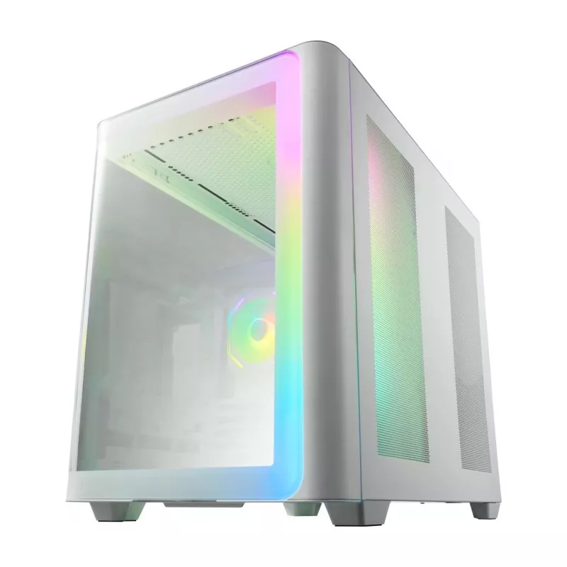 FSP M580-WA skriňa Midi Tower mITX, mATX biela ARGB, Midi Tower, PC, biela, ATX, micro ATX, Mini-ITX, sklo, SPCC, Gaming