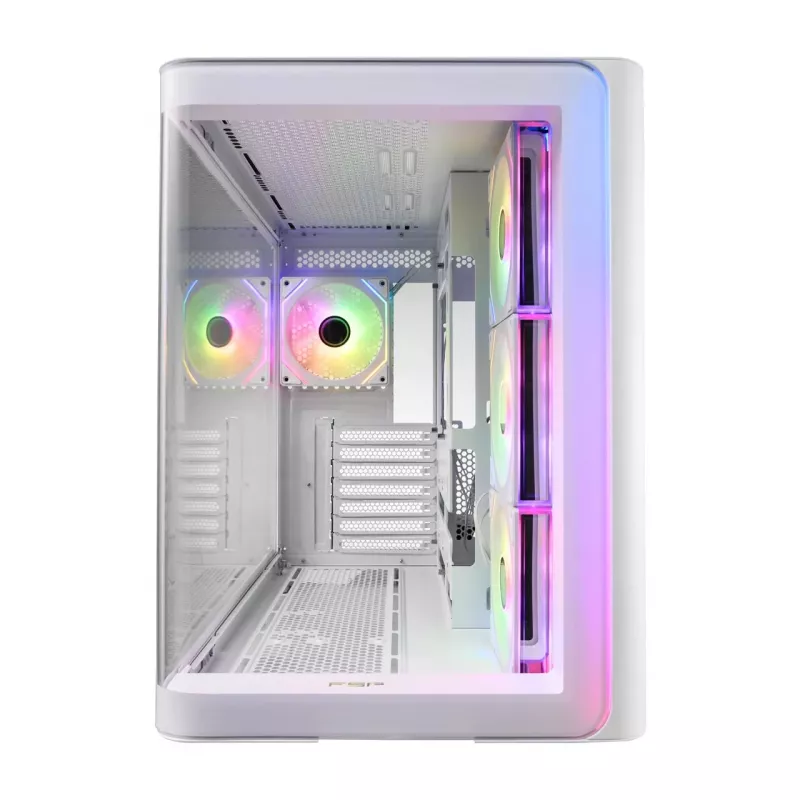 FSP M580-WA skriňa Midi Tower mITX, mATX biela ARGB, Midi Tower, PC, biela, ATX, micro ATX, Mini-ITX, sklo, SPCC, Gaming