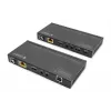 DIGITUS HDBaseT KVM predlžovač sada. 150m 4K/60Hz. USB 2.0. PoC. IR. čierny