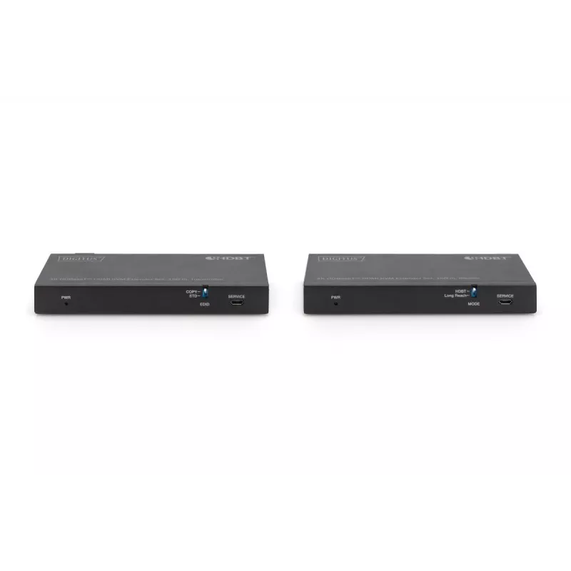 DIGITUS HDBaseT KVM predlžovač sada. 150m 4K/60Hz. USB 2.0. PoC. IR. čierny