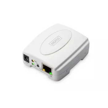 DIGITUS USB tlačový server, 1-port 1x RJ45, 1x USB A, USB 2.0 pre všetky bežné operačné systémy