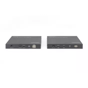 DIGITUS HDMI 2.0 HDMI KVM predlžovač sada – 70 m, USB 1.1, podpora dotykového panela
