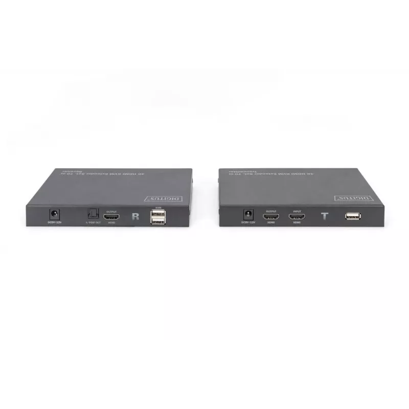 DIGITUS HDMI 2.0 HDMI KVM predlžovač sada – 70 m, USB 1.1, podpora dotykového panela