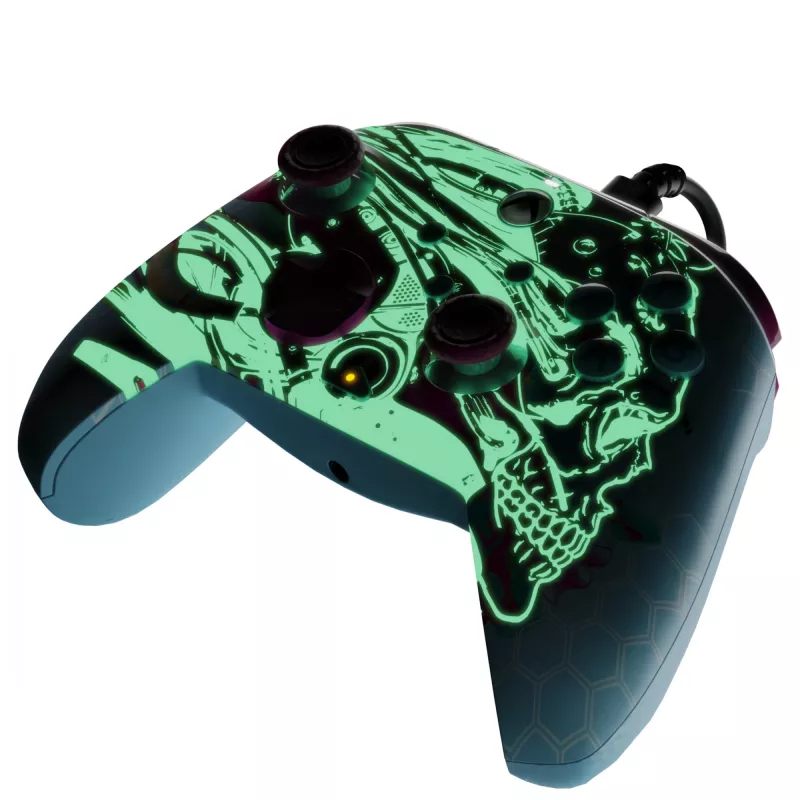 PDP REMATCH GLOW Advanced drôtový ovládač Android Dreams, svieti v tme, pre Xbox Series X|S, Xbox One, PC, USB-C, kábel 2,43 m, viacfarebný