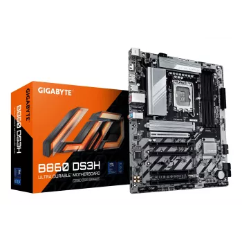 GIGABYTE B860 DS3H základná doska – podpora Intel Core Ultra CPU, 8+1+2+2 fáz VRM, až do 9066 MHz DDR5, 1x PCIe 5.0 + 1x PCIe 4.0 M.2, 2,5 GbE LAN, USB 3.2 Gen 2x2