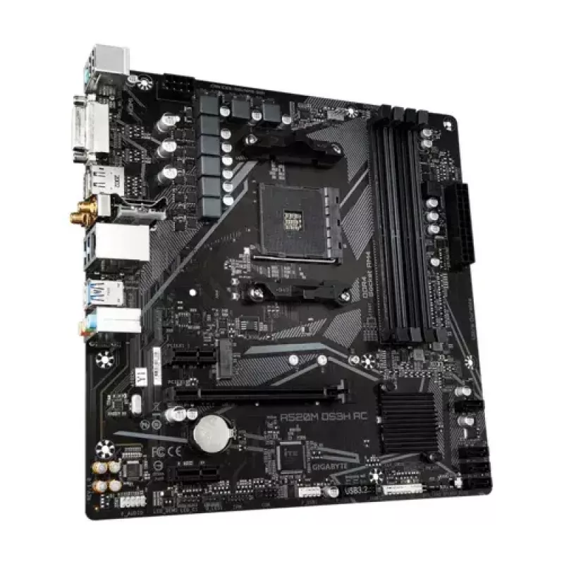 Základná doska GIGABYTE A520M DS3H AC, A520, AM4, Micro ATX