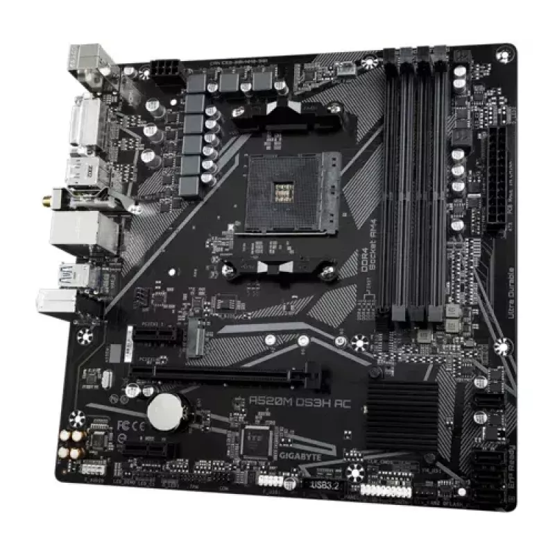 Základná doska GIGABYTE A520M DS3H AC, A520, AM4, Micro ATX