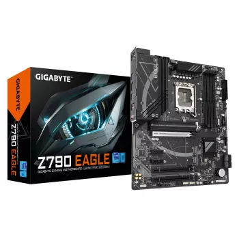 Základná doska GIGABYTE Z790 EAGLE - Podporuje Intel Core CPU 14. generácie, 12+1+1 fáz VRM, až do 7600 MHz DDR5 (OC), 3x PCIe 4.0 M.2, 2,5 GbE LAN, USB 3.2 Gen 2