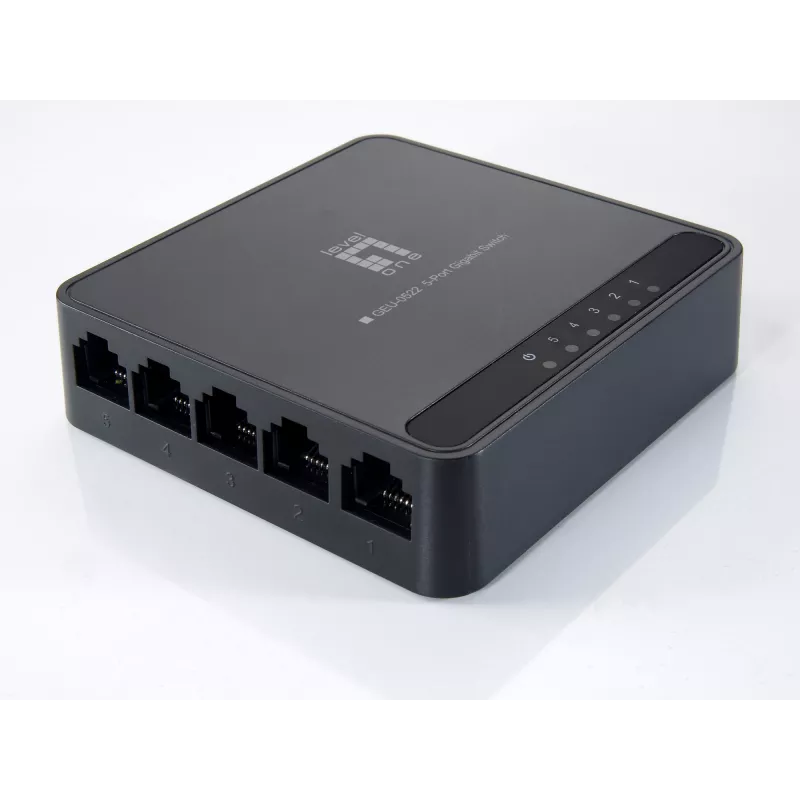 LevelOne 5-portový gigabitový switch, Gigabit Ethernet (10/100/1000), plný duplex
