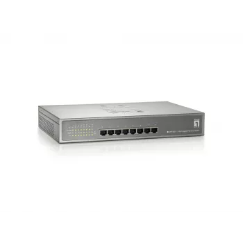 LevelOne 8-portový gigabitový PoE switch, 802.3at/af PoE, 123,2 W