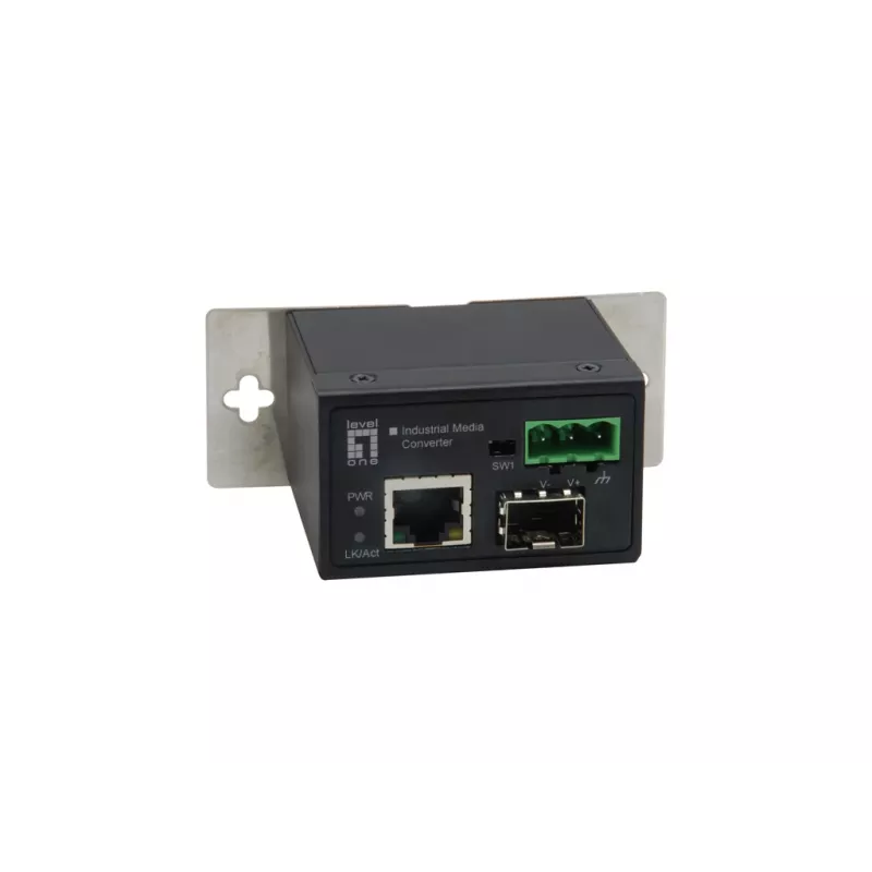 LevelOne RJ45 na SFP Fast Ethernet priemyselný mediálny konvertor, -40 °C až 75 °C