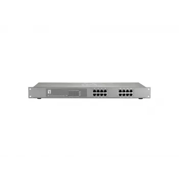LevelOne 16-portový Fast Ethernet PoE switch, 802.3at/af PoE, 150W