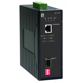 LevelOne RJ45 na SFP Gigabit priemyselný mediálny konvertor, -40 °C až 75 °C