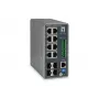 LevelOne IGU-1271 TURING priemyselný spravovaný switch L3 Lite Gigabit, 12 portov (8 x RJ45, 4 x SFP), DIN lišta, DC