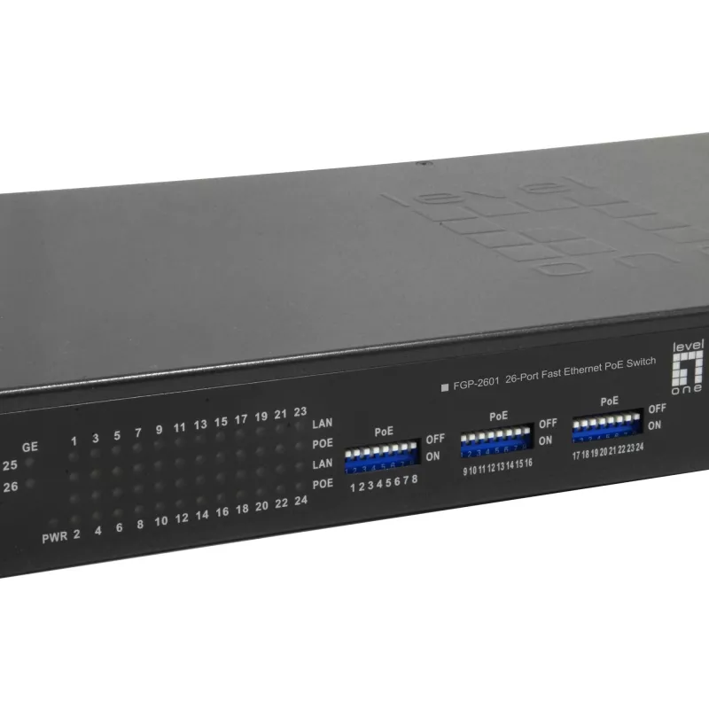 Nespravovaný switch LevelOne FGP-2601W150 26-portový Fast Ethernet PoE
