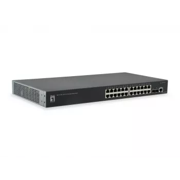 LevelOne KILBY 26-portový L2 spravovaný Gigabit switch, 2 x 10GbE SFP+
