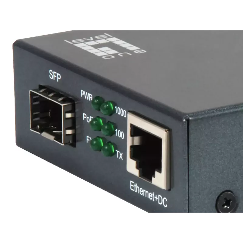 LevelOne RJ45 na SFP Gigabit mediálny konvertor, PoE PSE