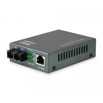 LevelOne RJ45 na SC Fast Ethernet mediálny konvertor, jednomódové vlákno, 1310 nm, 40 km