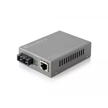 LevelOne RJ45 na SC spravovaný Fast Ethernet mediálny konvertor, jednomódové vlákno, 20 km