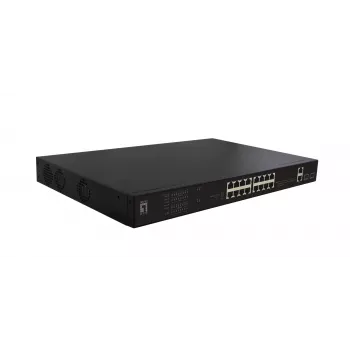 LevelOne FGP-2031 sieťový switch nespravovaný Fast Ethernet (10/100) Power over Ethernet (PoE) 1U čierna