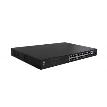 LevelOne FGP-2831 sieťový switch nespravovaný Fast Ethernet (10/100) Power over Ethernet (PoE) 1U čierna