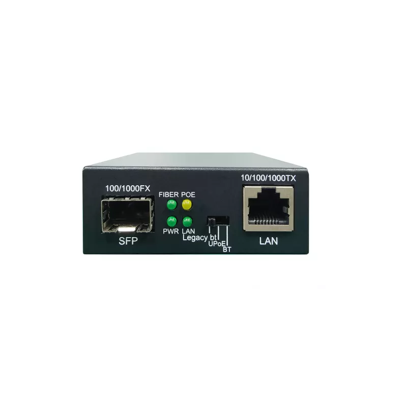 LevelOne RJ45 na SFP Gigabit mediálny konvertor, 802.3bt 90W PoE PSE