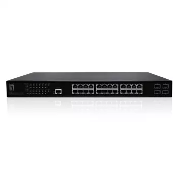 LevelOne GEP-2861 sieťový switch spravovaný L2 Gigabit Ethernet (10/100/1000) Power over Ethernet (PoE) 1U čierna