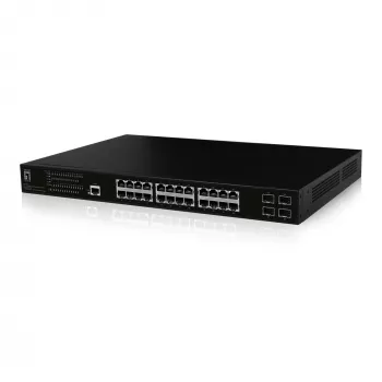 LevelOne GEP-2861 sieťový switch spravovaný L2 Gigabit Ethernet (10/100/1000) Power over Ethernet (PoE) 1U čierna