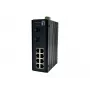 LevelOne 10-portový L2 Plus Managed Gigabit průmyslový switch, 8x 1GbE RJ45, 2x 1/2,5GbE SFP, DIN-lišta, -40 °C až 75 °C