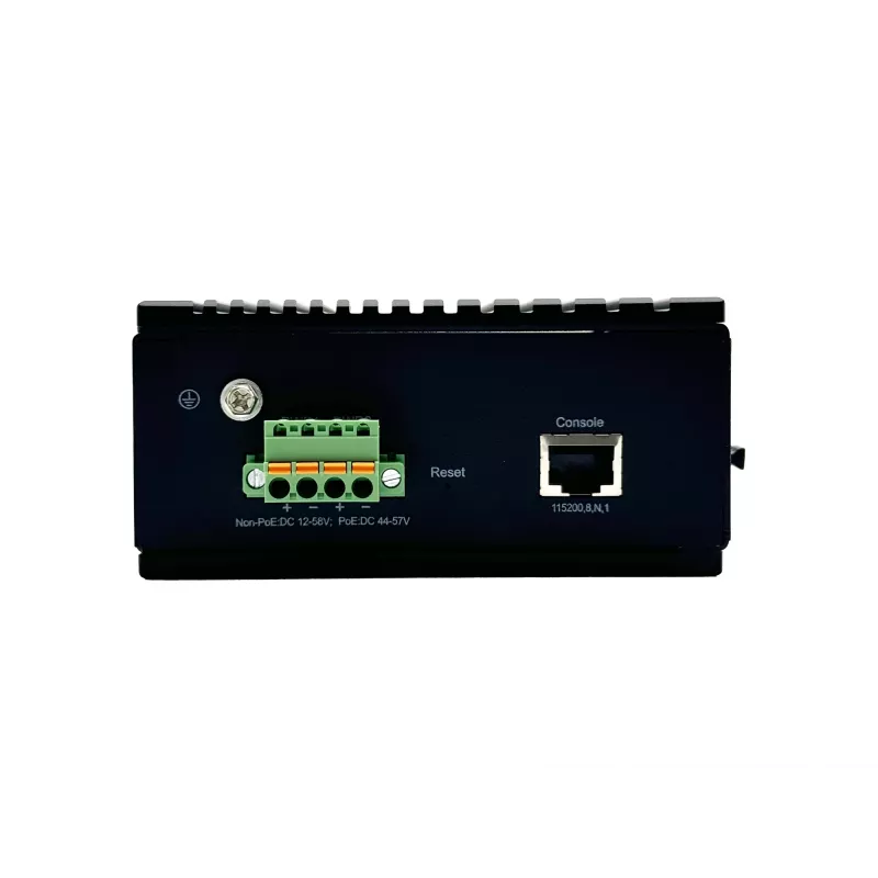 LevelOne 10-portový L2 Plus Managed Gigabit průmyslový switch, 8x 1GbE RJ45, 2x 1/2,5GbE SFP, DIN-lišta, -40 °C až 75 °C