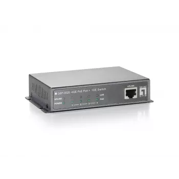 LevelOne 5-portový Gigabit PoE switch, 61,6 W, 802.3af PoE, 4 PoE výstupy, napájací zdroj v balení