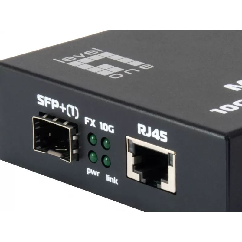 LevelOne GVT-0500 sieťový mediakonvertor 10000 Mbit/s čierna
