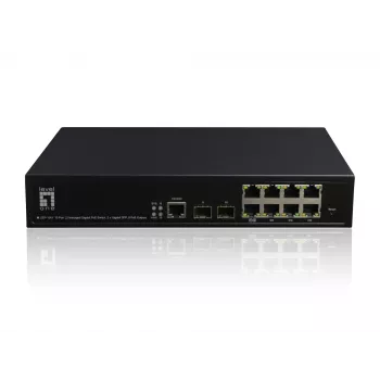 LevelOne KILBY 10-portový L2 Managed Gigabit PoE switch, 2 x SFP, 802.3at/af PoE, 125W, 8 PoE výstupov