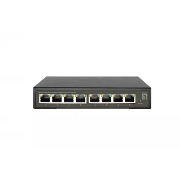 LevelOne Hilbert 8-portový Gigabit PoE Smart Lite switch, 802.3at/af PoE, 8 PoE výstupov, 112,8W PoE rozpočet