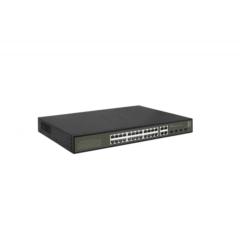 Managed switch LevelOne Hilbert 28-portový Gigabit PoE