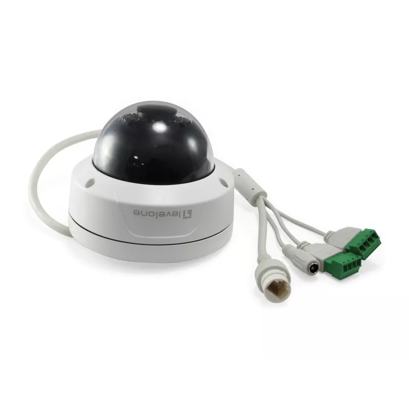 LevelOne GEMINI pevná dome IP sieťová kamera, 2 megapixely, H.265, antivandal, 802.3af PoE, interiér/exteriér