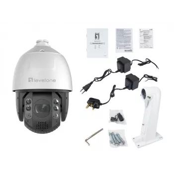 LevelOne FCS-4072 GEMINI PTZ IP kamera, 4 MP, 32-násobný zoom, H.265, IR 200 m, interiér/exteriér