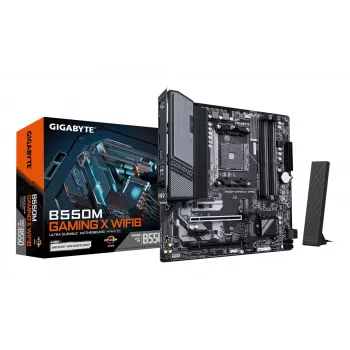 GIGABYTE B550M GAMING X WIFI6 základná doska - AMD Ryzen 5000 CPU, 5+3 fáz VRM, až do 3200 MHz DDR4, 1xPCIe 4.0 + 1xPCIe 3.0 M.2, Wi-Fi 6, 1GbE LAN, USB 3.2 Gen 1