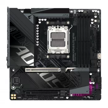 GIGABYTE B850M AORUS ELITE WIFI6E základná doska - AMD Ryzen 9000 Series CPU, 12+2+2 fáz digitálny VRM, až do 8200MHz DDR5 (OC), 1xPCIe 5.0 + 1xPCIe 4.0 M.2, WIFI 6E, 2.5GbE LAN, USB 3.2 Gen 2