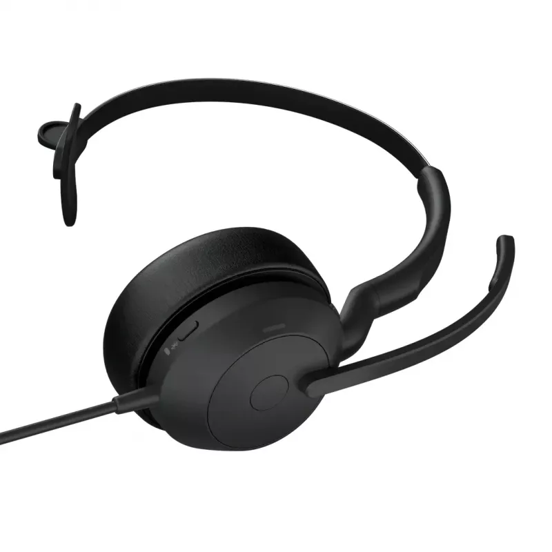 Jabra Evolve2 50 Headset káblový s čelenkou kancelária/call centrum USB Type-C / USB Type-A Bluetooth čierna