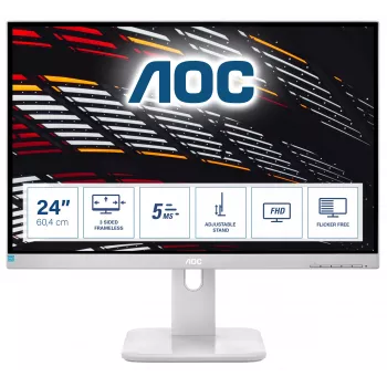 AOC P1 24P1/GR počítačový monitor 60,5 cm (23,8 palcov) 1920 x 1080 pixelov Full HD LED sivý