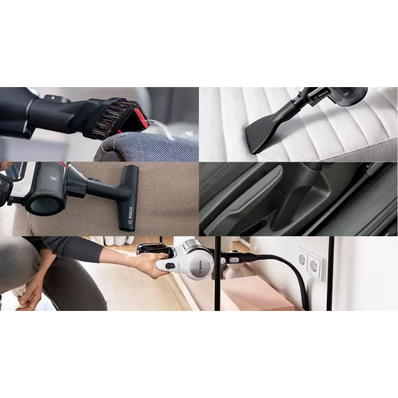 Bosch BSS711W tyčový vysávač/elektrická metla batéria suchý bezvreckový 0,3 l čierna, strieborná, biela