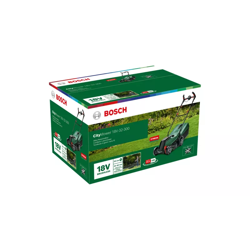 Bosch City Mower 18V-32 ručná kosačka batéria čierna, zelená