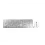CHERRY DW 9100 tenká klávesnica myš v cene univerzálna RF Wireless + Bluetooth QWERTY US anglická strieborná